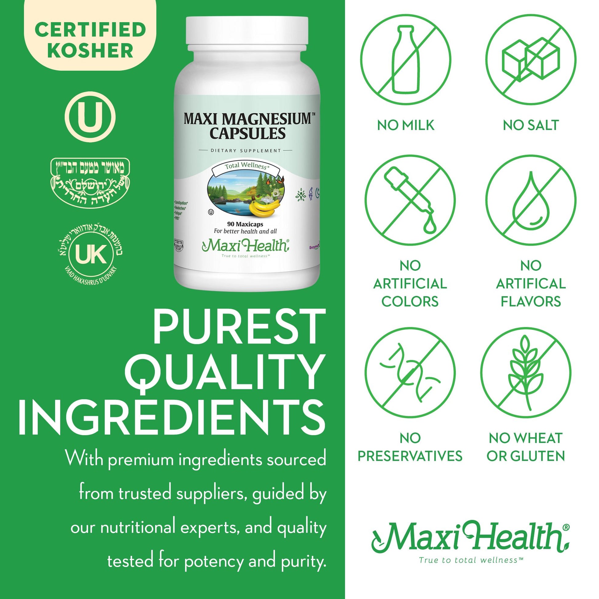 Magnesium Chelate – Bone, Nerve & Energy Support – 90 Vegetarian Capsules
